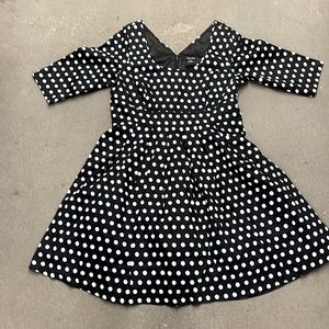 City Chic Black White Polkadot woman’s size 18W Dress NWT